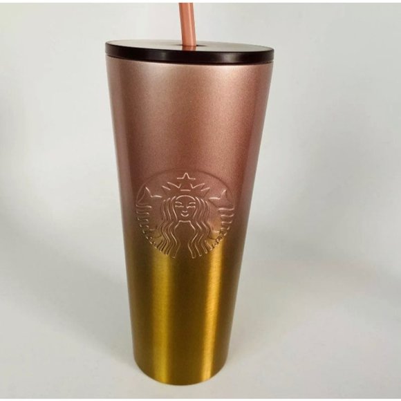 Starbucks, Kitchen, Starbucks Rose Gold Studded Cold Cup